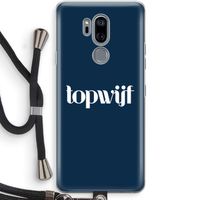 Topwijf Navy: LG G7 Thinq Transparant Hoesje met koord