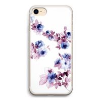 Waterverf bloemen: iPhone 7 Transparant Hoesje