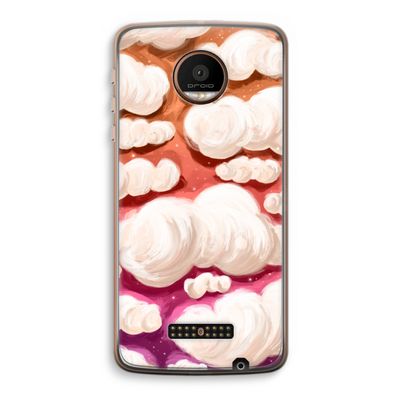 Katoen Wolken: Motorola Moto Z Force Transparant Hoesje