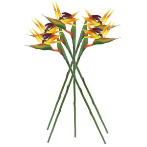 Kunstbloem Strelitzia - 5x - 81 cm - losse tak - kunst zijdebloem - Paradijsvogelplant - decoratie