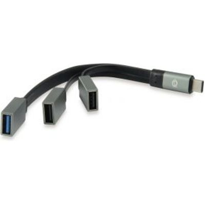Conceptronic HUBBIES 01G hub & concentrator USB 3.1 (3.1 Gen 2) Type-C 5000 Mbit/s Grijs