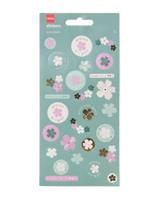 HEMA Stickervellen 10x22.1cm bloemen - 3 stuks (multi)