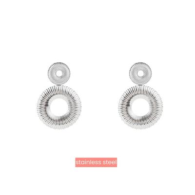 Day&Eve Oorbellen 2 Rounds Dangle | Zilver