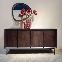 Livingfurn Dressoir 'Ravenstein' Mangohout, 180cm, kleur Bruin