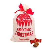 Côte d'Or chocolade kerstcadeau in jute zak - Mini Bouchée - 1500g Côte d'Or chocolade kerstcadeau in jute zak - Mini Bouchée - 1500g