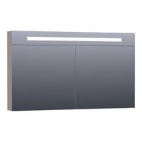 Brauer Promise Deluxe Spiegelkast - 120 cm - met Directe Verlichting - 2 Dubbelzijdige Spiegeldeuren - Mat Taupe