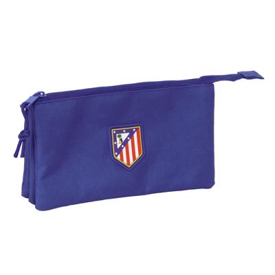 Pennenetui met 3 vakken Atlético Madrid Donkerblauw 22 x 12 x 3 cm