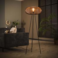 LifestyleFurn Vloerlamp Mallory 140cm - Zwart nikkel - thumbnail