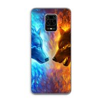 Fire & Ice: Xiaomi Redmi Note 9 Pro Transparant Hoesje