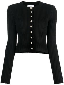 Rabanne cardigan en maille à design nervuré - Noir