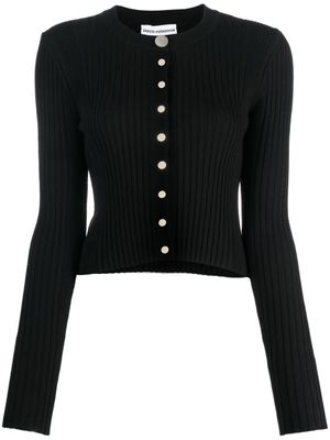 Rabanne cardigan en maille à design nervuré - Noir