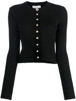 Rabanne cardigan en maille à design nervuré - Noir