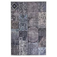 Heritaged Patchwork vloerkleed - Fade Dreamer zwart|multi - 76x150 cm