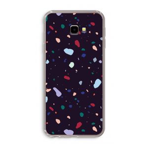 Dark Rounded Terrazzo: Samsung Galaxy J4 Plus Transparant Hoesje