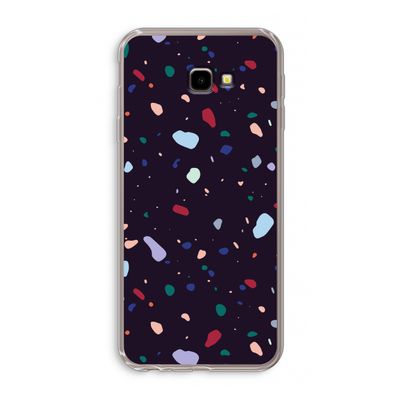Dark Rounded Terrazzo: Samsung Galaxy J4 Plus Transparant Hoesje