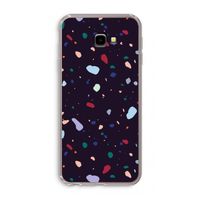 Dark Rounded Terrazzo: Samsung Galaxy J4 Plus Transparant Hoesje