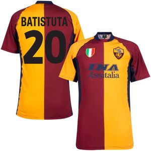 AS Roma Retro Voetbalshirt 2001-2002 + Batistuta 20