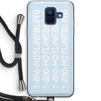 Hotline bling blue: Samsung Galaxy A6 (2018) Transparant Hoesje met koord