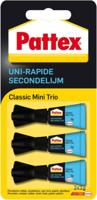 Secondelijm Pattex Classic Mini Trio vloeibaar 3x1g