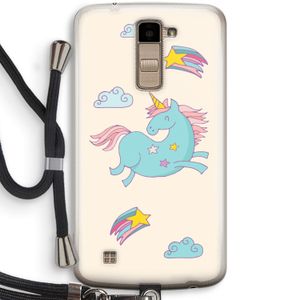 Vliegende eenhoorn: LG K10 (2016) Transparant Hoesje met koord