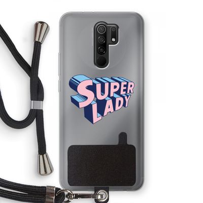 Superlady: Xiaomi Redmi 9 Transparant Hoesje met koord