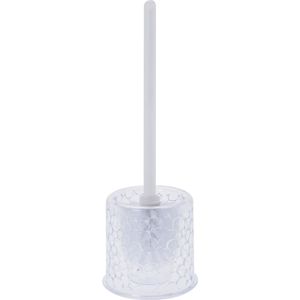 Transparante wc-borstel houder met waterdruppels 37 cm   -