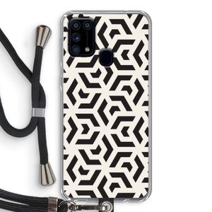 Crazy pattern: Samsung Galaxy M31 Transparant Hoesje met koord
