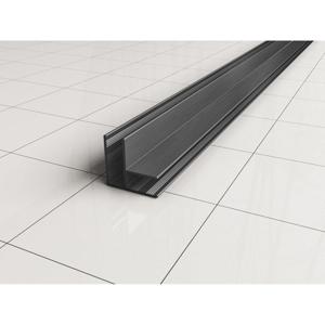 Wiesbaden Slim | hoekprofiel | 200 cm voor glaswand 8 of 10 mm | Gunmetal