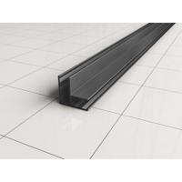 Wiesbaden Slim | hoekprofiel | 200 cm voor glaswand 8 of 10 mm | Gunmetal