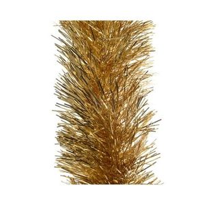 2x Kerst lametta guirlandes goud 10 cm breed x 270 cm kerstboom versiering/decoratie   -