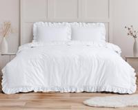 RoyalTextile - Ruffles Dekbedovertrek Micropercal - Wit - 240 x 220 RoyalTextile - Ruffles Dekbedovertrek Micropercal - Wit - 240 x 220