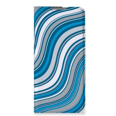 OPPO Find X5 Pro | Hoesje met Magneet | Waves Blue OPPO Find X5 Pro | Hoesje met Magneet | Waves Blue