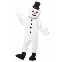 Sneeuwpop mascotte kostuum