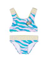 Stella McCartney Kids bikini à imprimé zébré - Rose