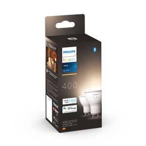 Philips Lighting Hue LED-lamp (2 stuks) 871951434014500 Energielabel: F (A - G) Hue White GU10 Doppelpack 2x400lm GU10 10.4 W Warmwit Energielabel: F (A - G)