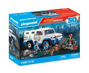 PLAYMOBIL Action Heroes - Geldtransporteur constructiespeelgoed 71597