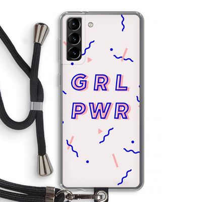 GRL PWR: Samsung Galaxy S21 Plus Transparant Hoesje met koord