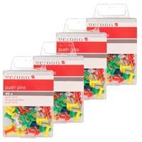 160x Gekleurde punaises voor prikbord/memobord
