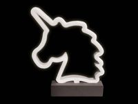 I Total decoratielamp Unicorn meisjes 22,6 x 18,6 cm PVC wit - thumbnail