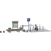 Busch 79824 H0 Actieset stalling voor elektrische fietsen figuren Bouwpakket