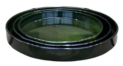 Schotel Cylinder Vibrant Groen L 33x4cm - Buitengewoon de boet