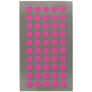 Hobby stickers - 600x stuks - D8 mm - neon roze ronde stickers - Kantoor stickers - Scrapbook