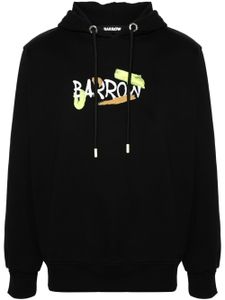 BARROW hoodie en coton à logo imprimé - Noir