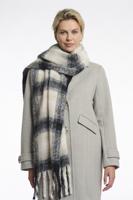 Rino - Pelle Hipke.7002512 Checked Scarf Sjaals 9000 Light Grey