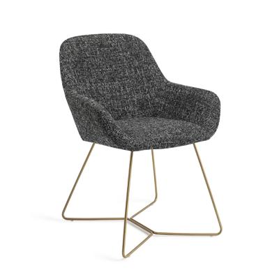 Jesper Home Eetkamerstoel 'Kushi' Beehive Gold, kleur Skyfall