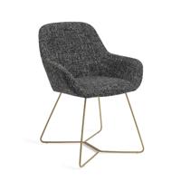 Jesper Home Eetkamerstoel 'Kushi' Beehive Gold, kleur Skyfall