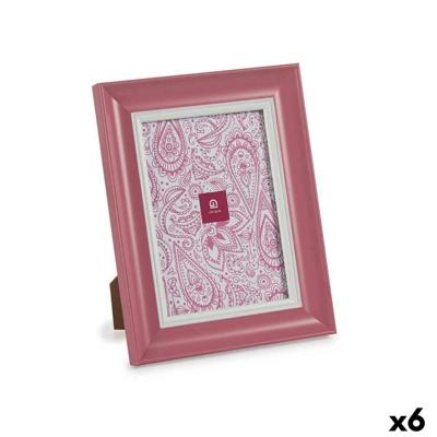 Fotolijsten Gift Decor Roze Kristal Plastic (6 Stuks)