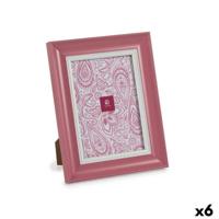 Fotolijsten Gift Decor Roze Kristal Plastic (6 Stuks)
