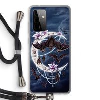 Vleermuizen Maan: Samsung Galaxy A72 5G Transparant Hoesje met koord