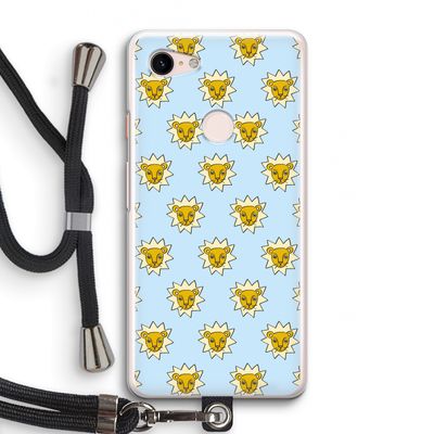 Leeuwenkoppen: Pixel 3 Transparant Hoesje met koord